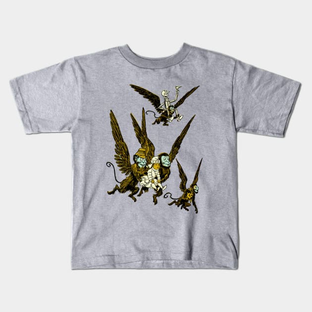 Oz Winged Monkeys - Wizard of Oz Kids T-Shirt by Pop Spider Store